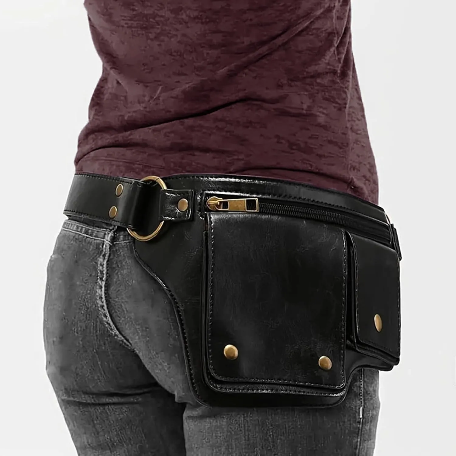 Fanny Packs for women fashionable,Fanny Pack Lace Waist Bag Pouch Utility Belt Fanny bag Waist Pack for Sports Hiking Travel Renaissance Faire Festival Fanny Pack