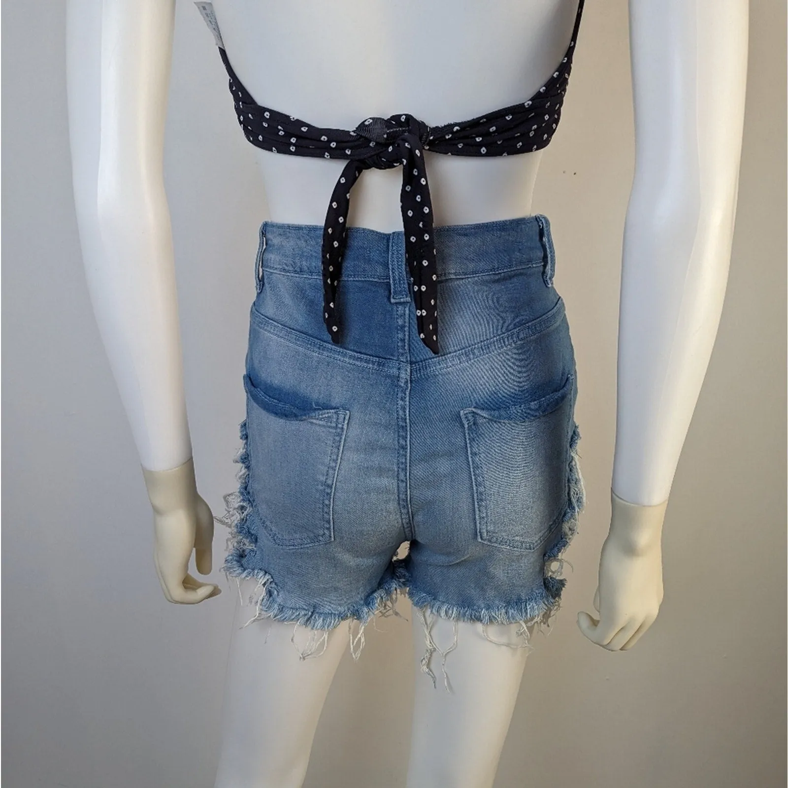 Fashion Nova High Rise Distressed Jean Shorts - 5