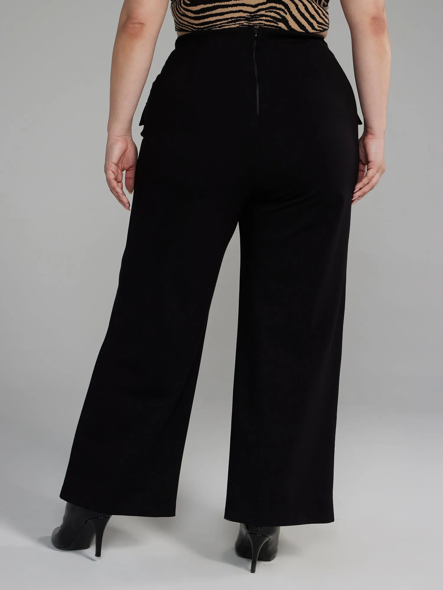 Fashion To Figure - Zipper Detail Straight Leg Pants