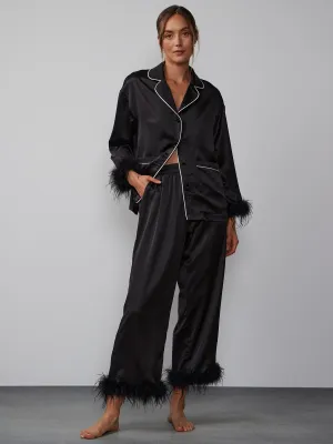 Feather Hem Pajama Pant