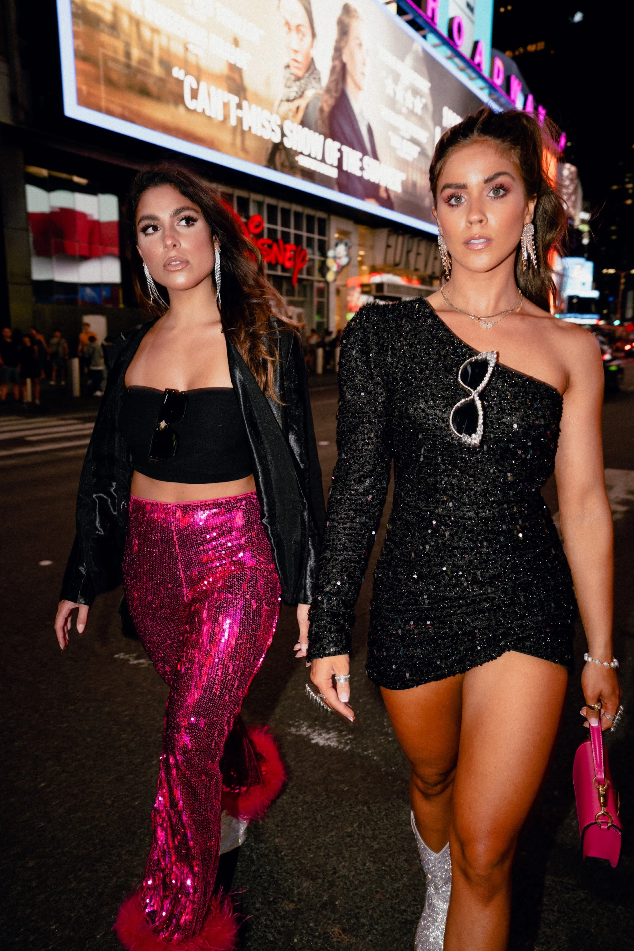 Feather Sequin Pants