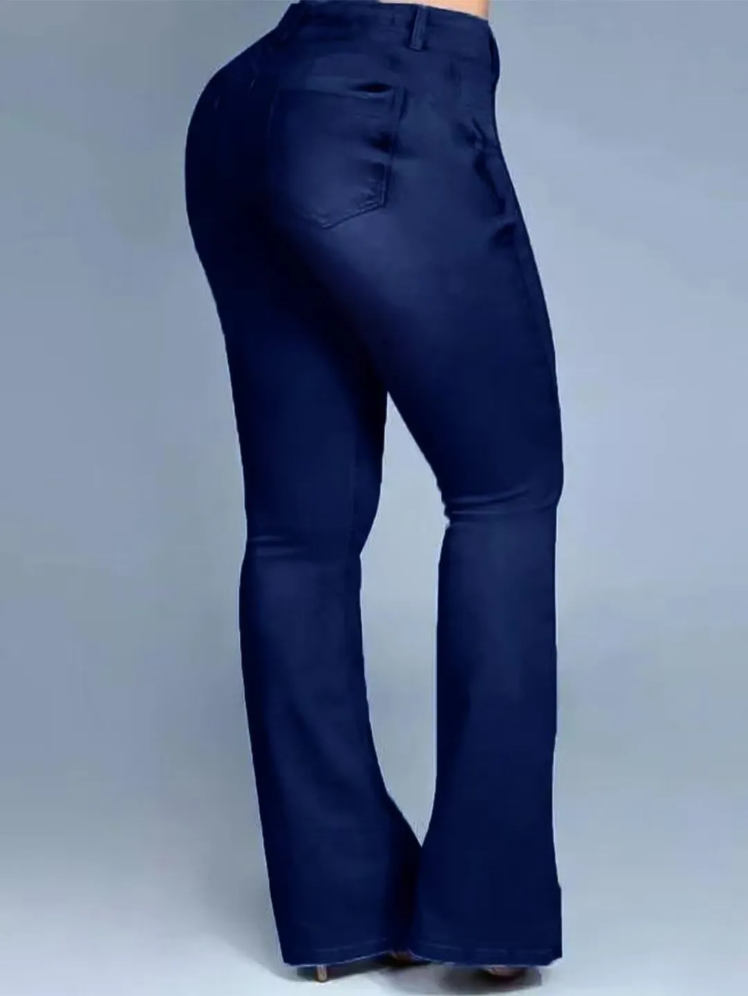 Flamingals Bootcut Wide Leg Butt Lifting Tummy Control Jeans for Women Stretch Curvy Flare Denim Pants