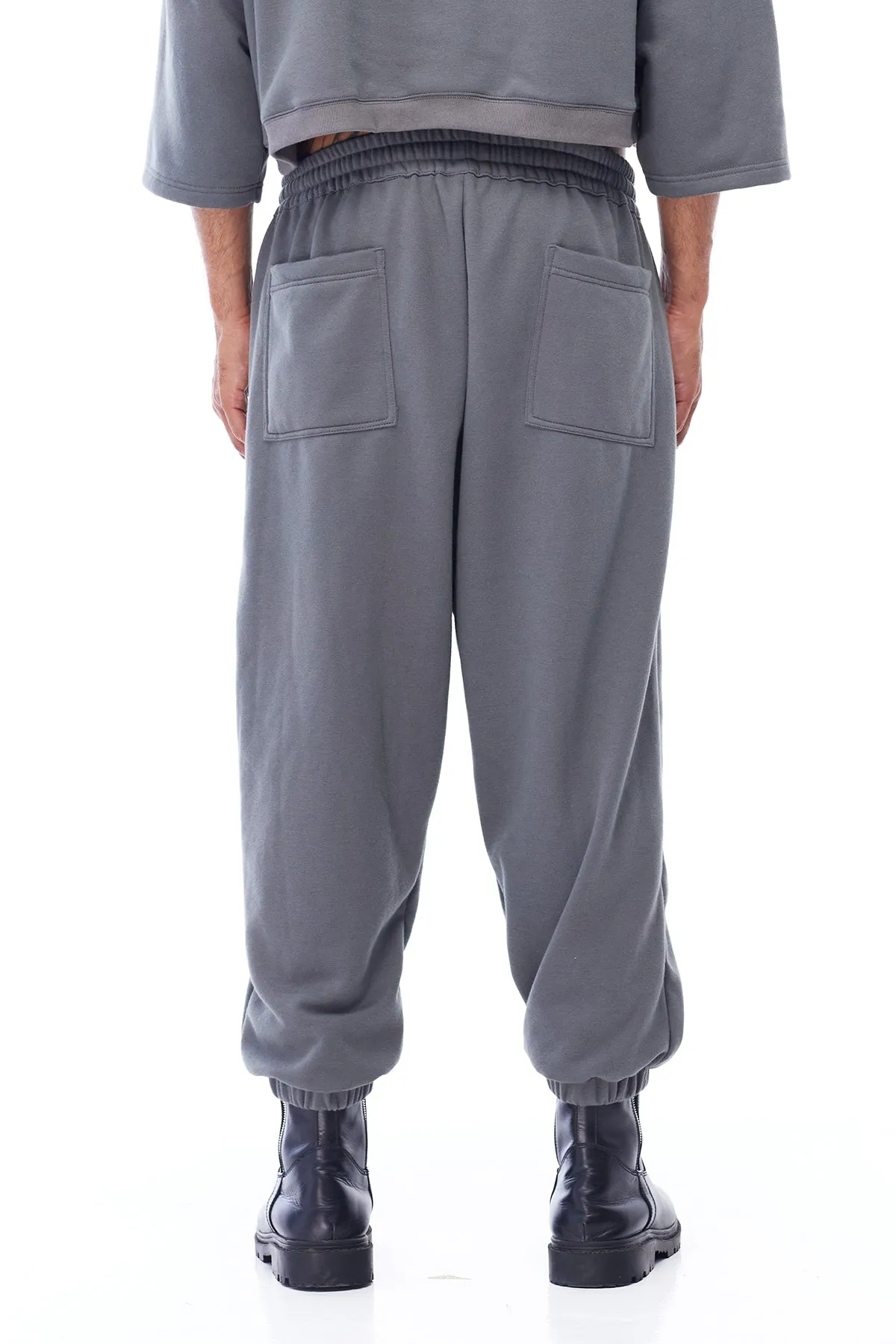 FLEECE BOXER PANTS IN CHARCOAL
