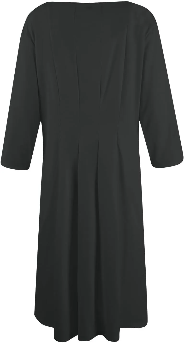 Formal Dresses for Women Plus 3/4 Sleeve Solid Flowy Vintage Midi Summer Spring Casual Swing Dress