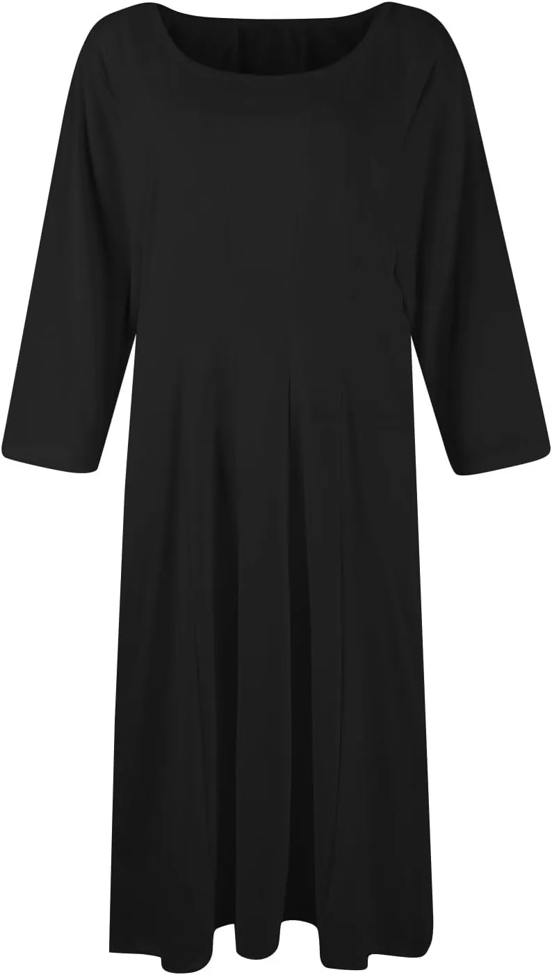 Formal Winter Dresses for Women 2025 3/4 Sleeve Midi Summer Spring Dresses for Women