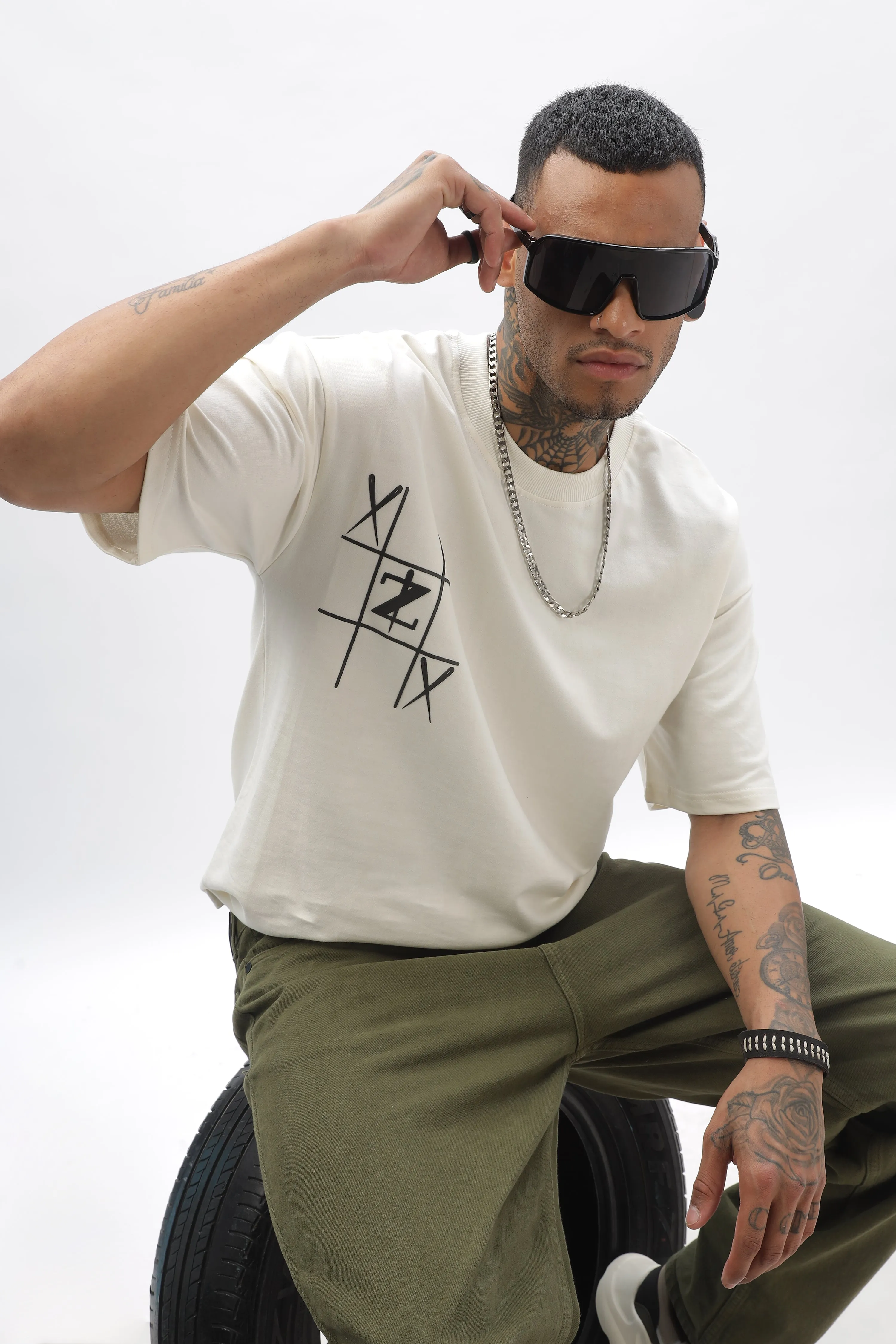 GameOn XO Cream Dropshoulder Tshirt