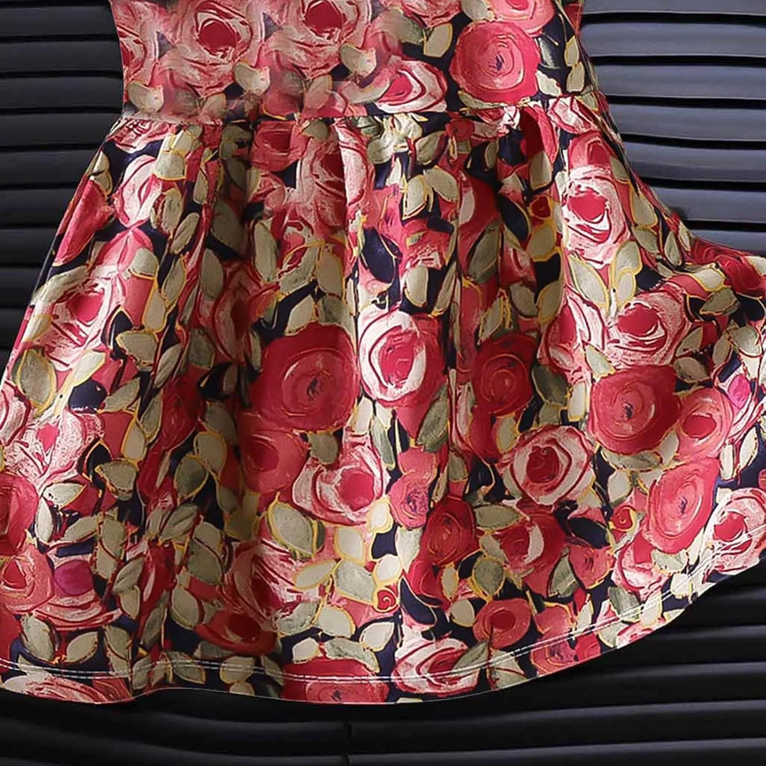 Girls Boho Dresses Cute Floral Sleeveless A Linen Sundress Kids Trendy Smocked Swing Midi Pleated Beach Dress Petite