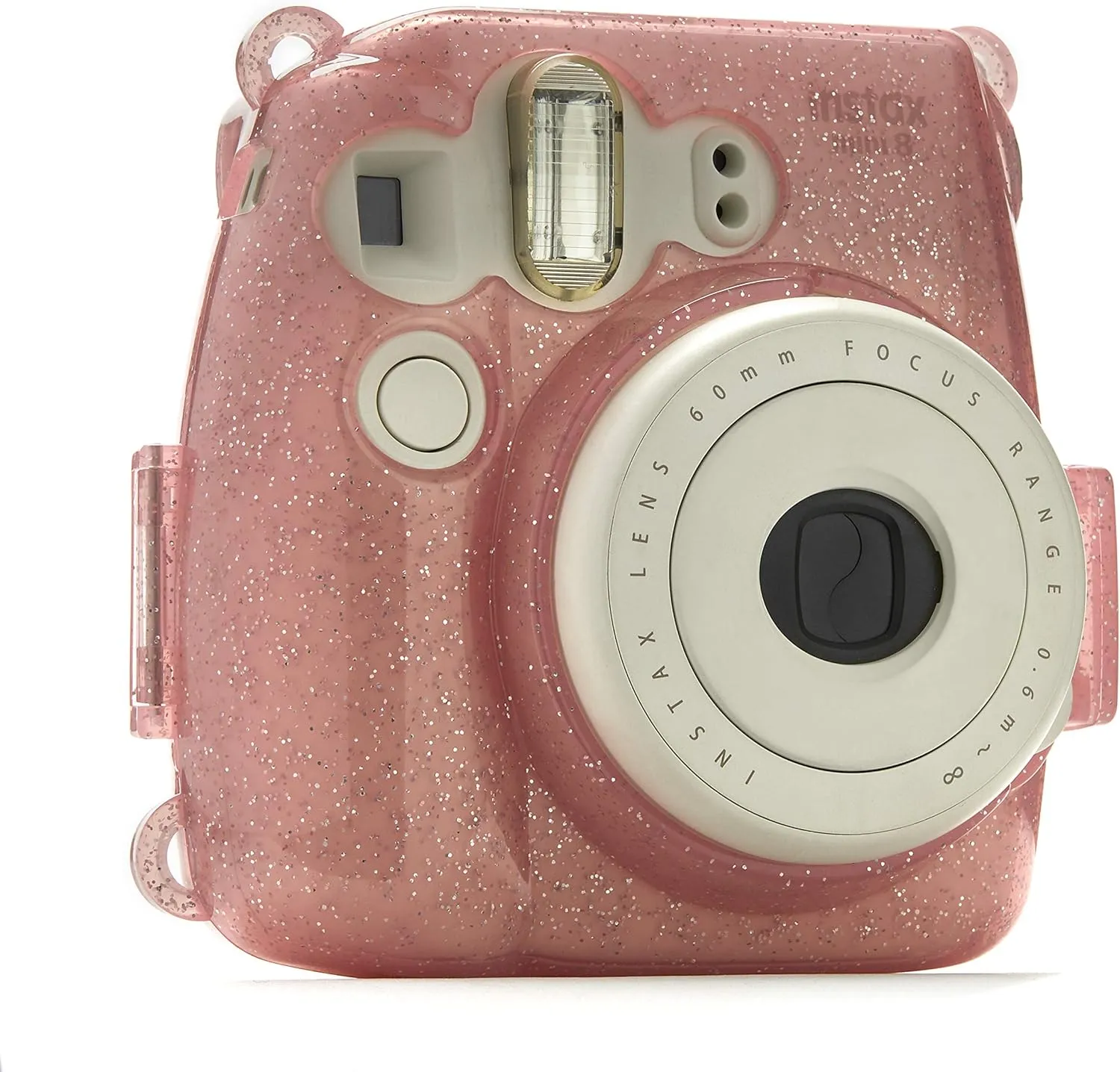 Glitter Hard Case for Fuji Instax Mini Cameras- Flamingo Pink, Top Vaue!