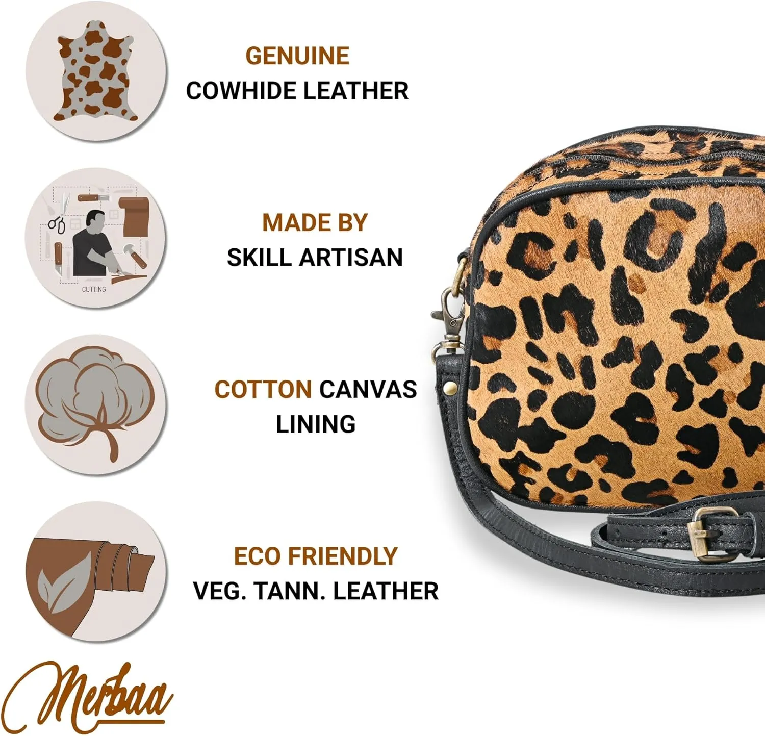 Hantooled Womens Leather Leopard Clutch Shoulder Cross body Fur HandBags Ethnic Customs Leather Purse Classic Bag