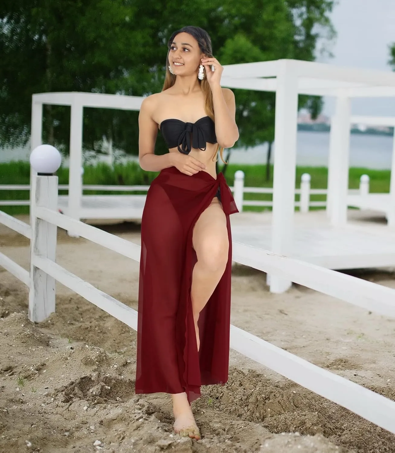 HAPPY BAY Women's Sarong Swimwear Cover Up Summer Bikini Wrap Skirt Cover-Ups
