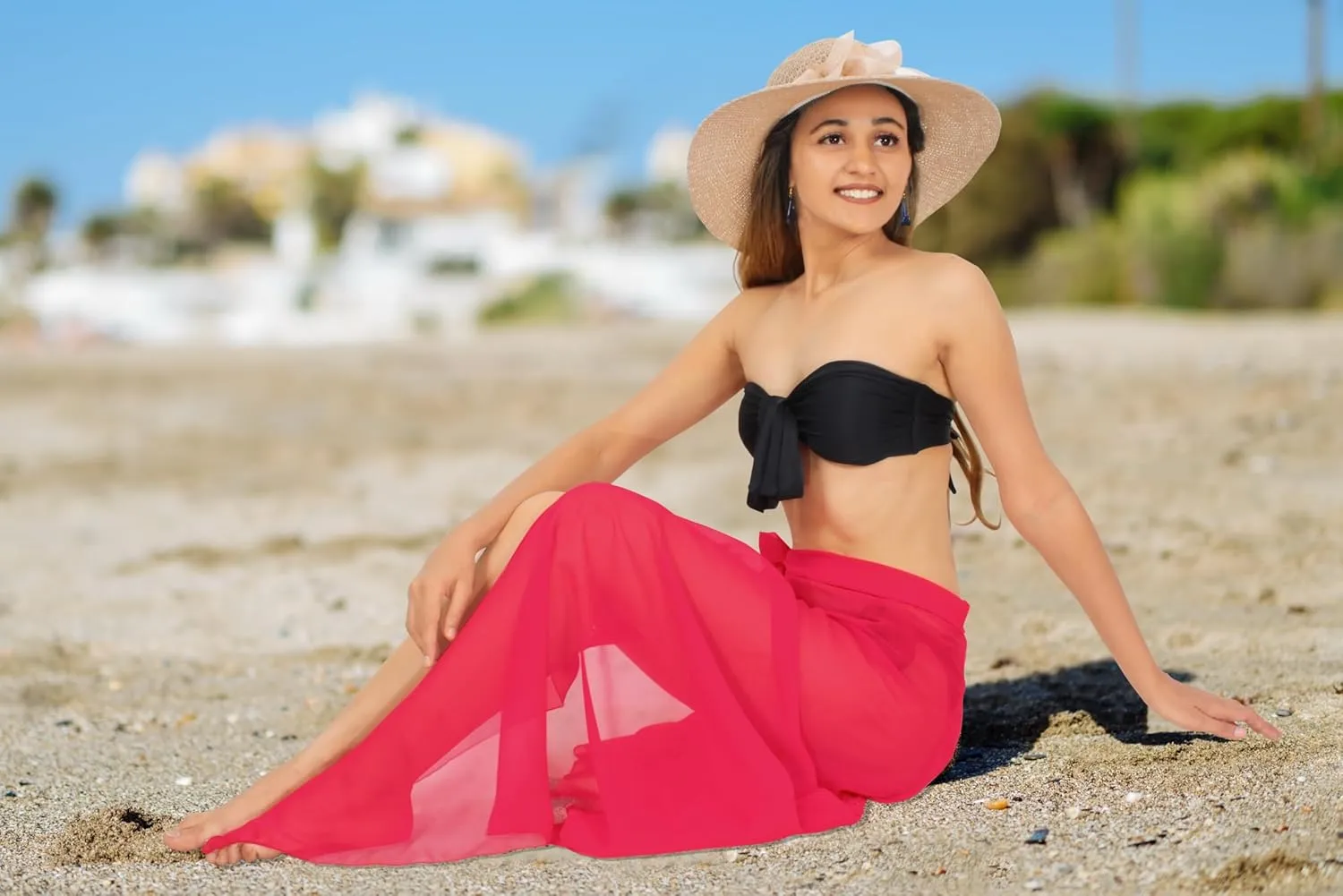 HAPPY BAY Women's Sarong Swimwear Cover Up Summer Bikini Wrap Skirt Cover-Ups