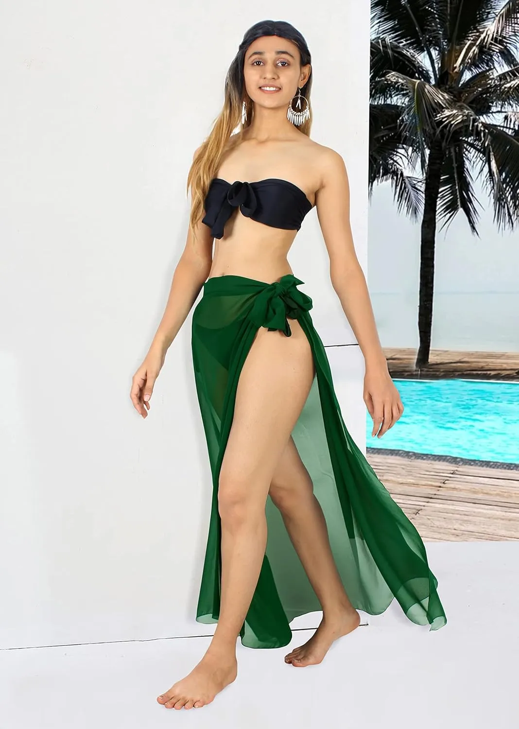 HAPPY BAY Women's Sarong Swimwear Cover Up Summer Bikini Wrap Skirt Cover-Ups