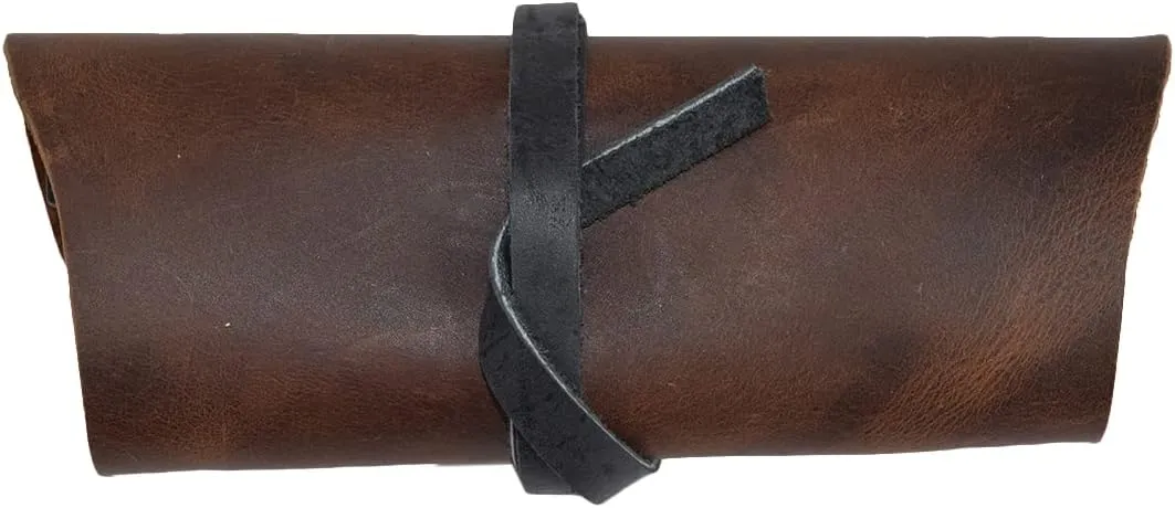 Hide & Drink, Rustic Leather Sunglass Wrap, Slim Travel, Soft Eye Glasses Storage, Handmade Includes 101 Year Warranty