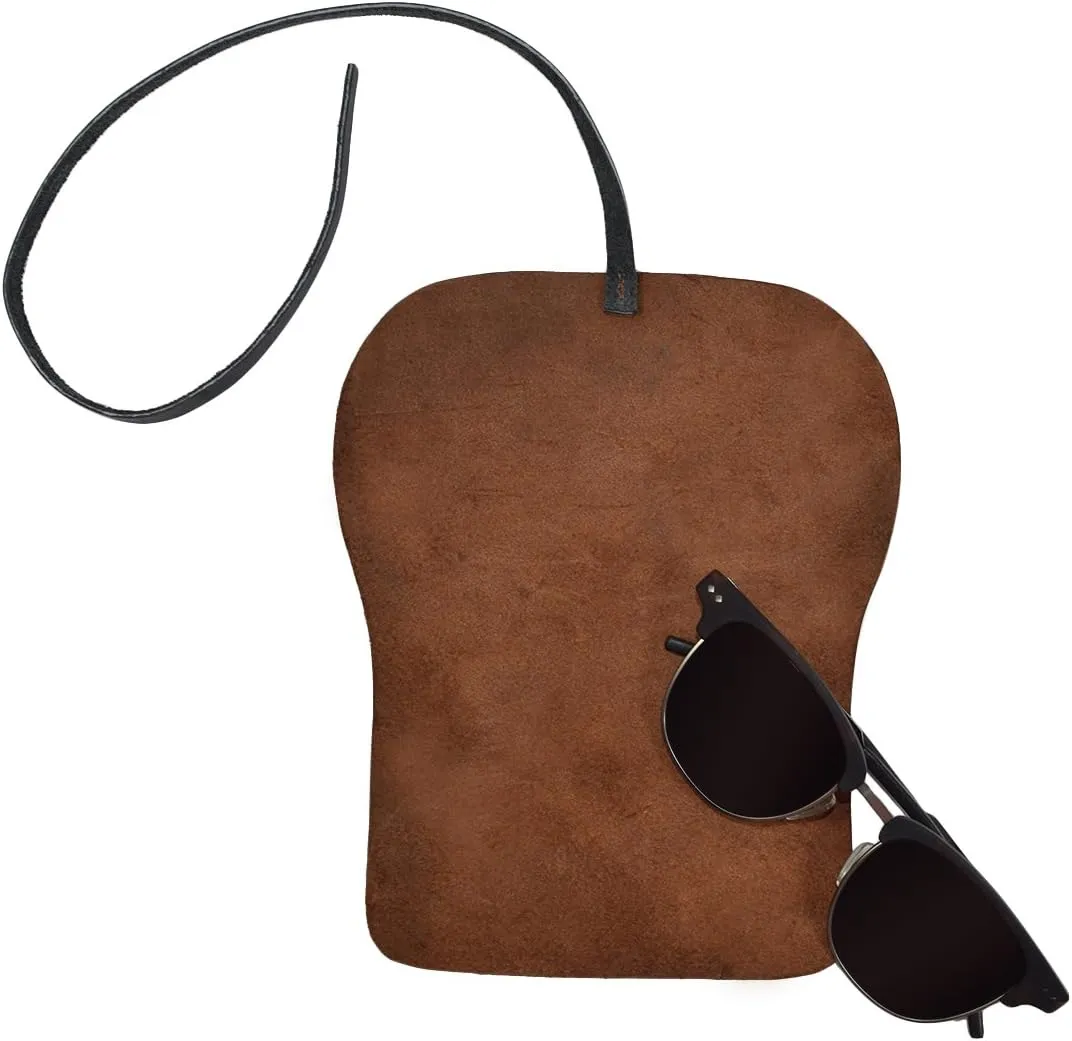 Hide & Drink, Rustic Leather Sunglass Wrap, Slim Travel, Soft Eye Glasses Storage, Handmade Includes 101 Year Warranty