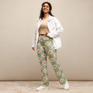 High-Rise Flared Leggings Retro Cookie