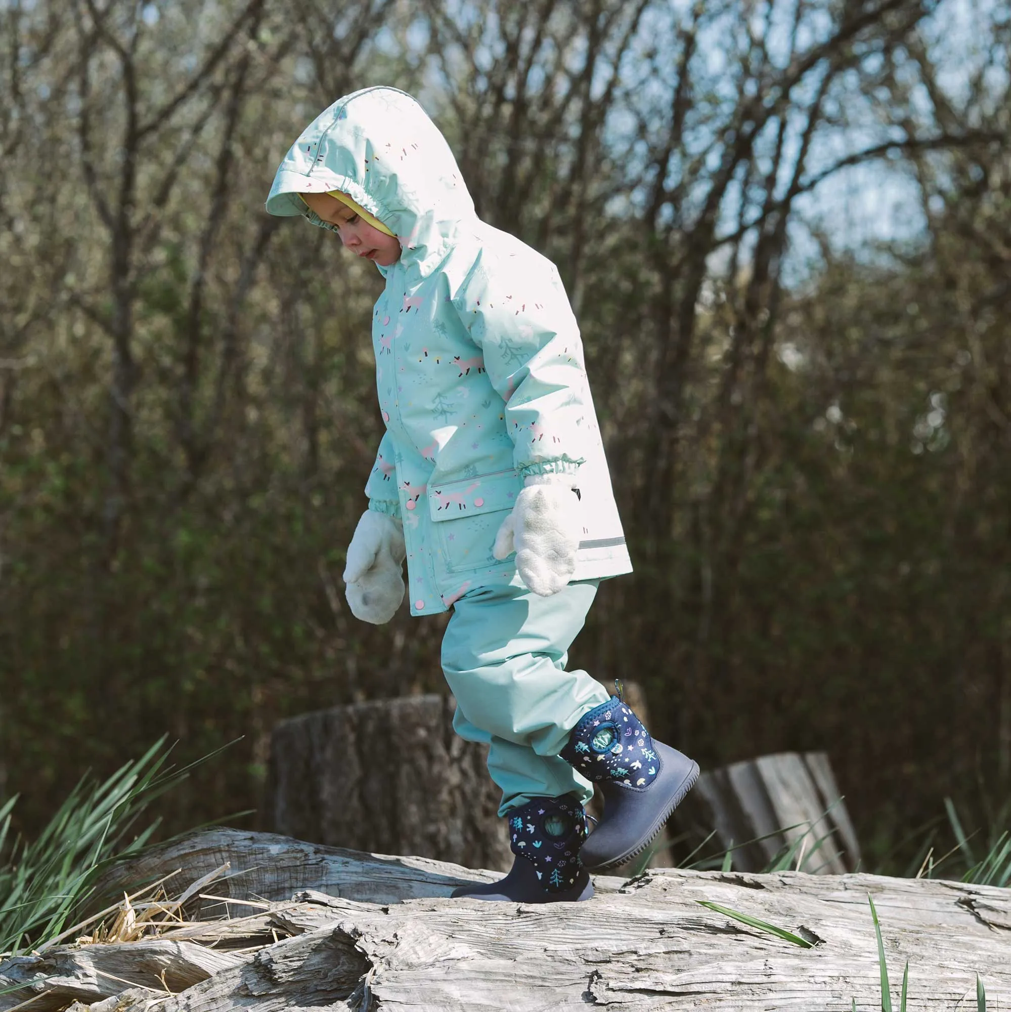 Jan & Jul Kids Cozy-Dry Rain & Snow Pants - Dusty Mint