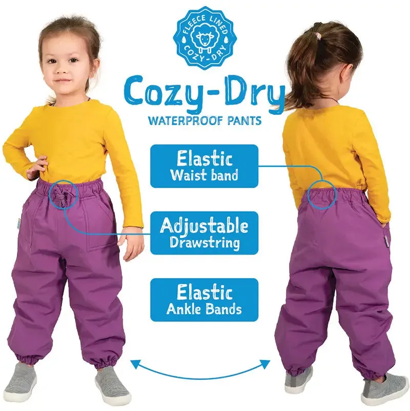 Jan & Jul Kids Cozy-Dry Rain & Snow Pants - Dusty Mint