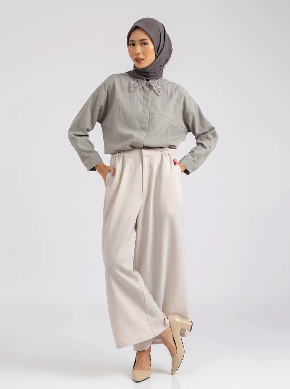 KIAN PANTS PLAIN GREY