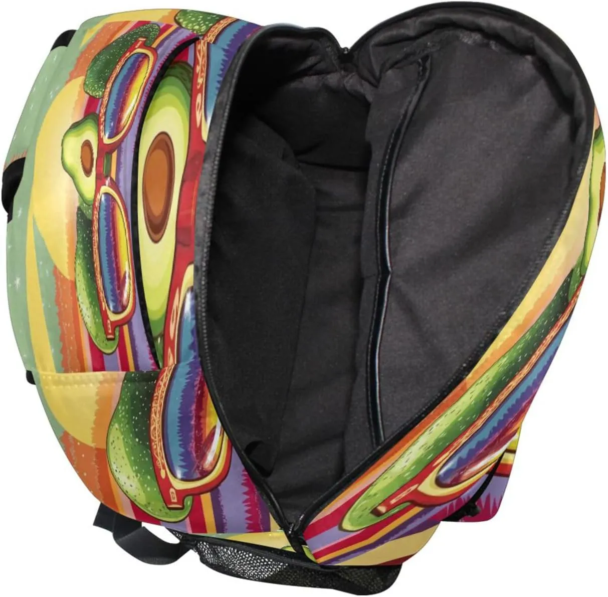 Laptop Backpack for Men and Women Fashion Travel Laptop Backpack with Chest Strap Gift Men & Women Mexican Style Cinco De Mayo Sunglasses Avocados
