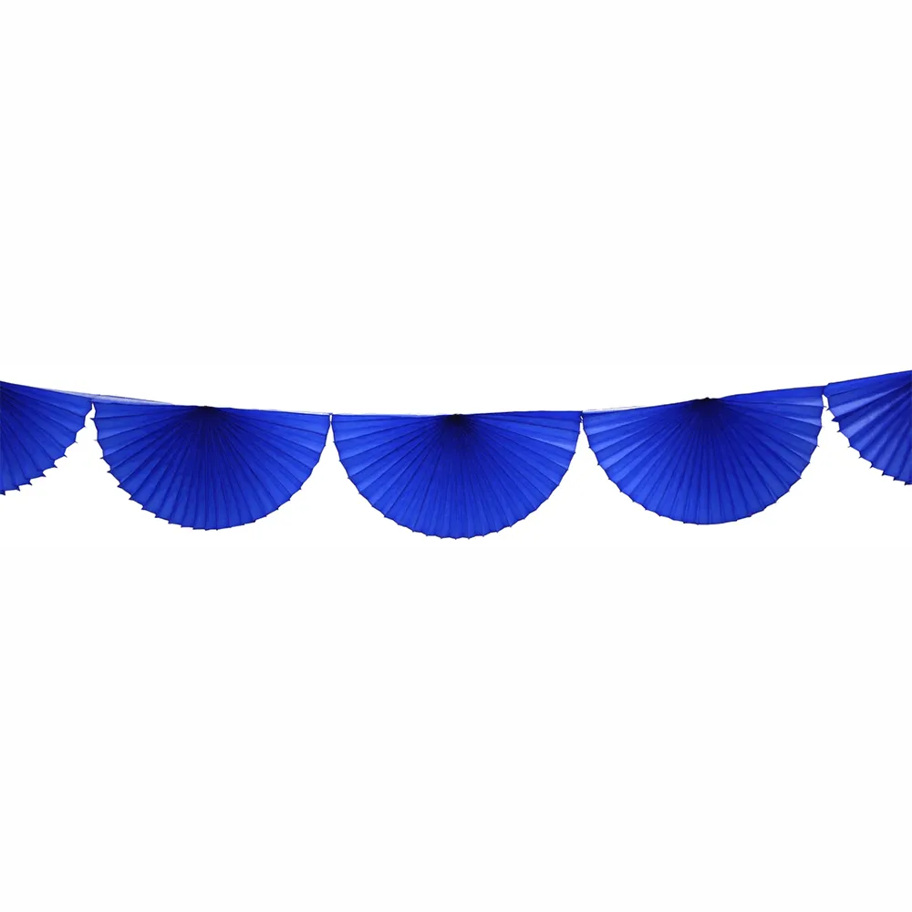 Large Tissue Bunting Garland - Dark Blue