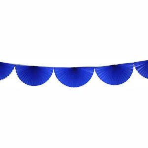 Large Tissue Bunting Garland - Dark Blue