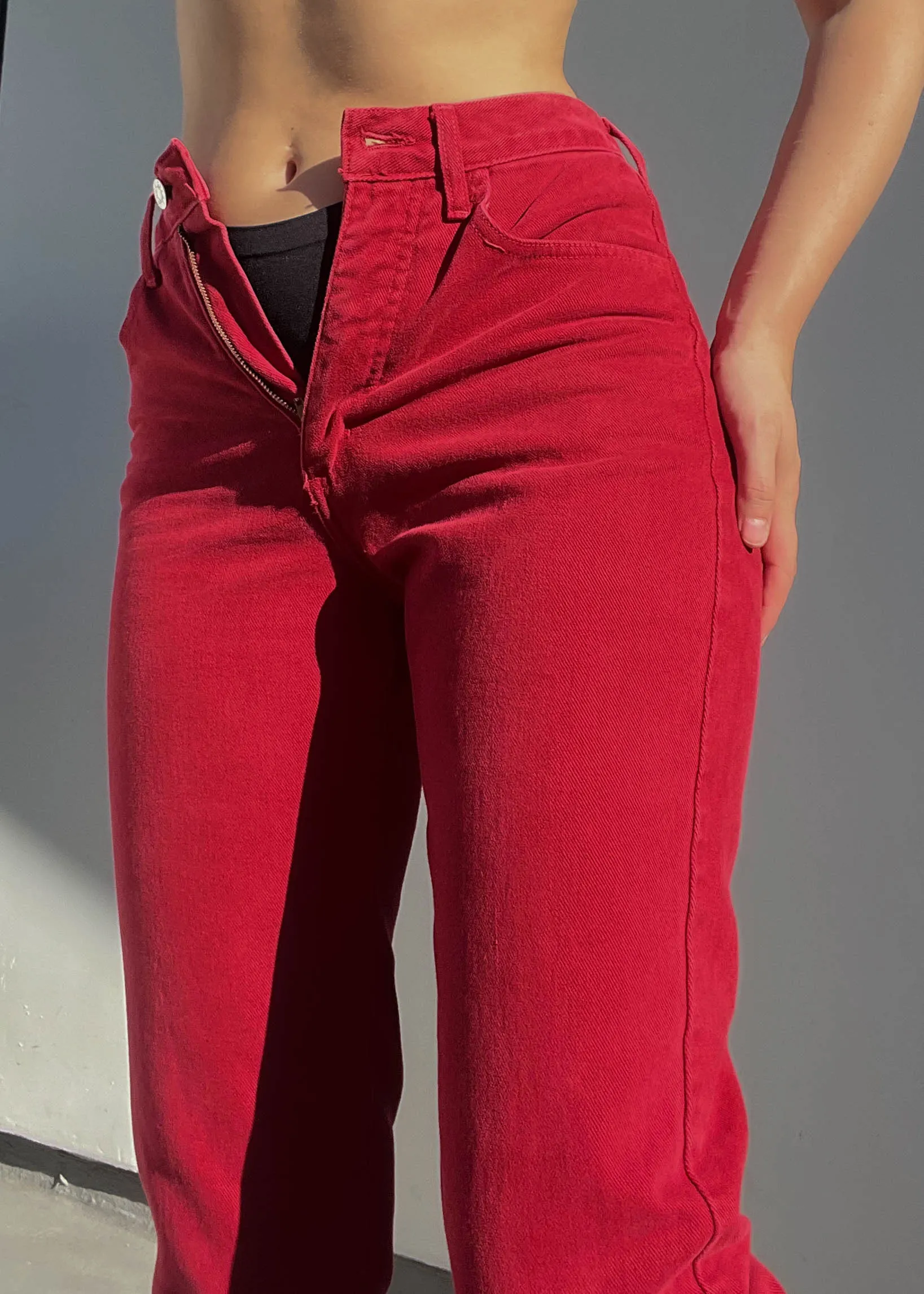 Late 80’s Red Guess Jeans (25")