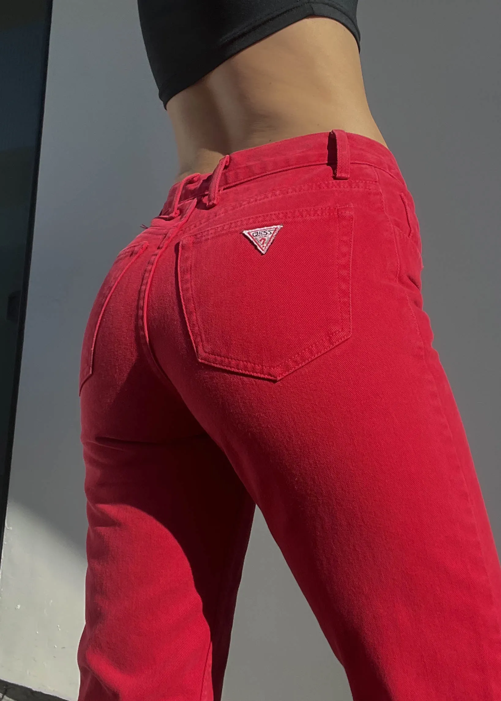 Late 80’s Red Guess Jeans (25")