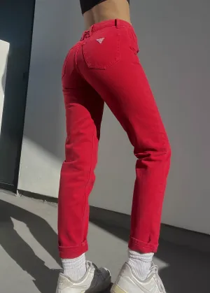 Late 80’s Red Guess Jeans (25")