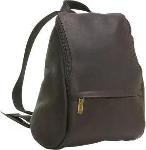 Le Donne Leather Womens Leather U-Zip Mini Backpack Purse  Full-Grain Colombian Vaquetta Leather, 9.5 x 10.5 x 3.5, Cafe
