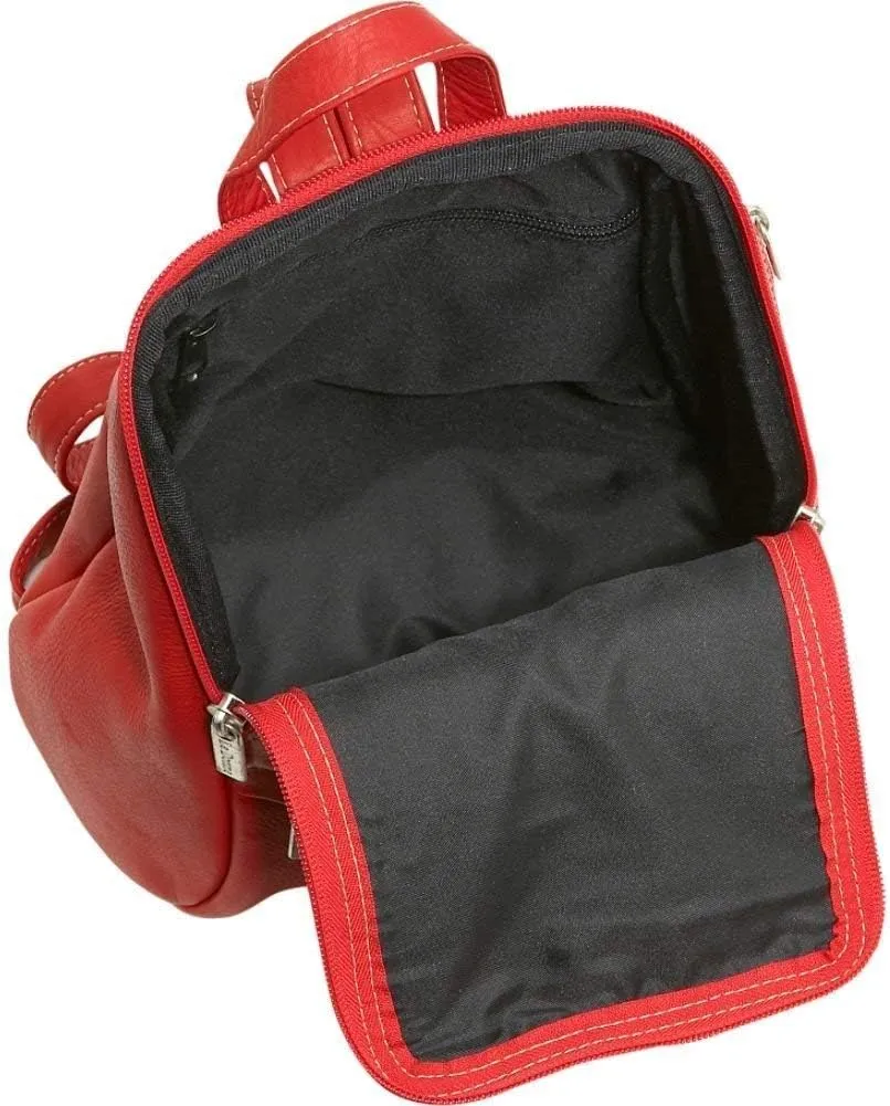 Le Donne Leather Womens Leather U-Zip Mini Backpack Purse  Full-Grain Colombian Vaquetta Leather, 9.5 x 10.5 x 3.5, Cafe