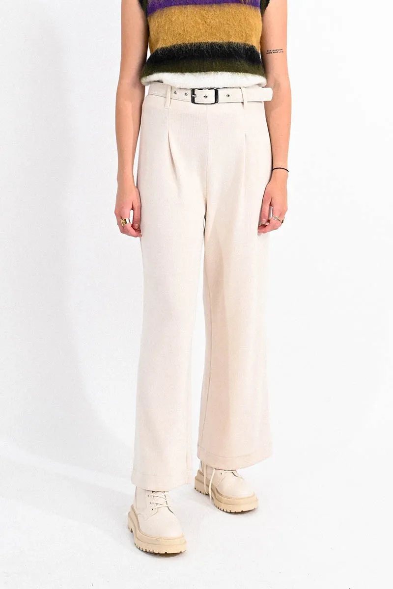 Lili Sidonio Cream Wide Leg Woven Pants