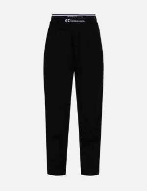 Logo Print Waistband Tapered Pants