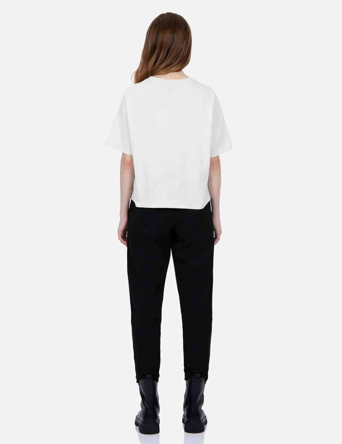 Logo Print Waistband Tapered Pants