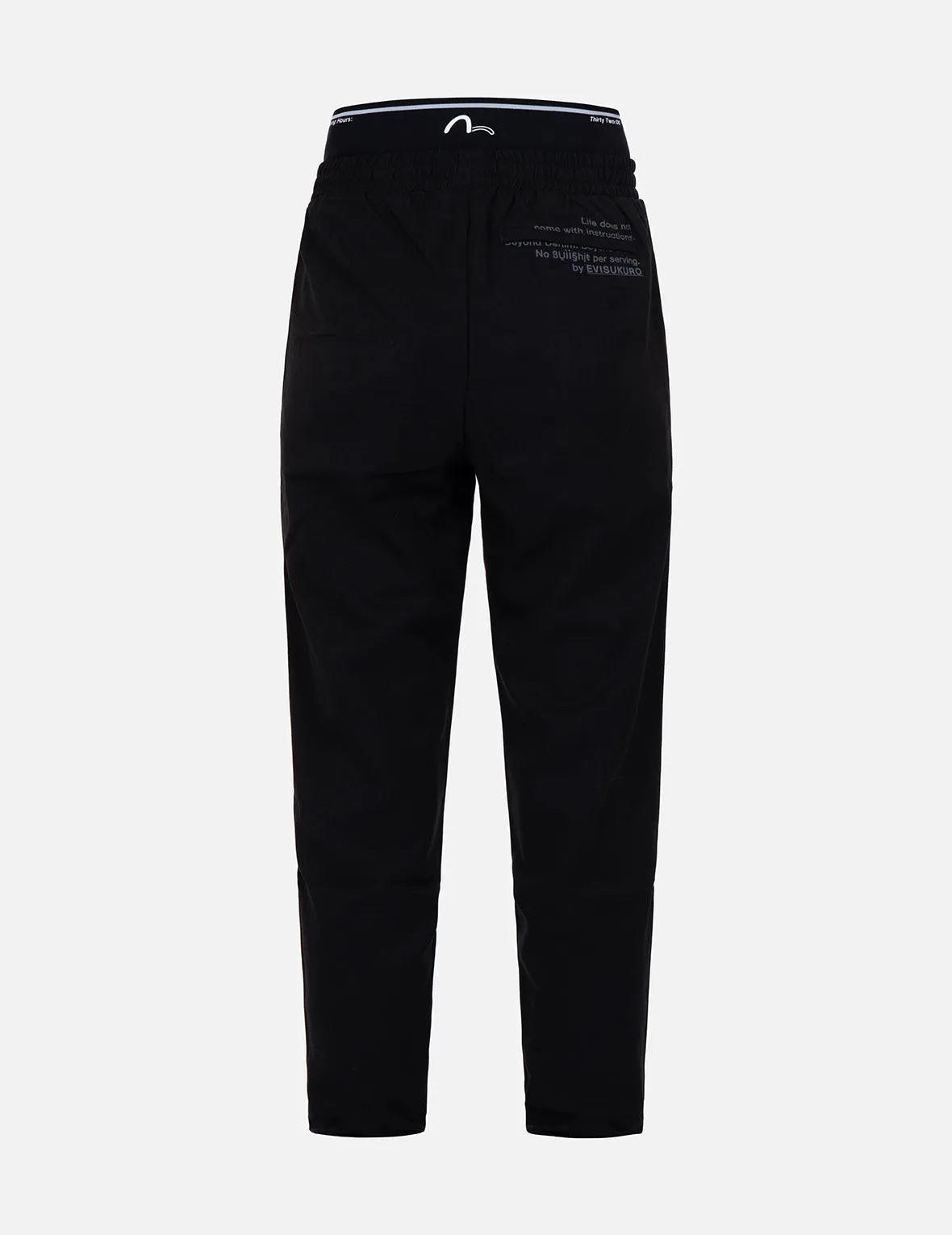 Logo Print Waistband Tapered Pants