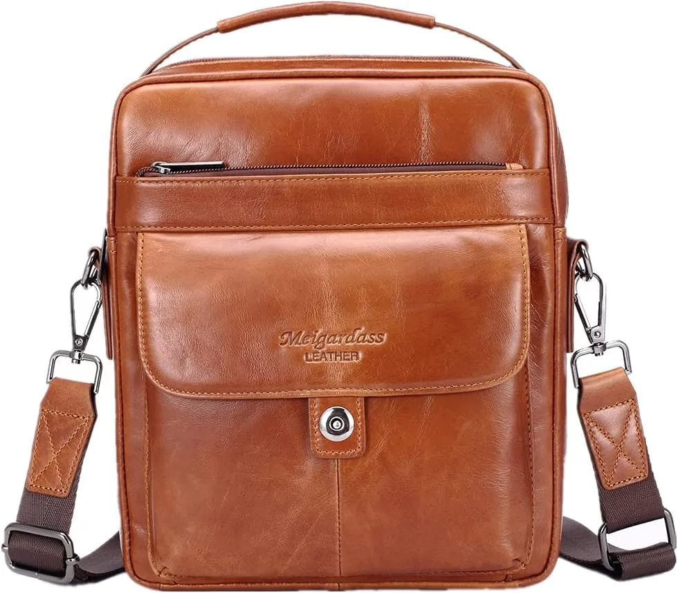 Men's Genuine Leather Messenger Shoulder Bag Handbag CrossBody Briefcase