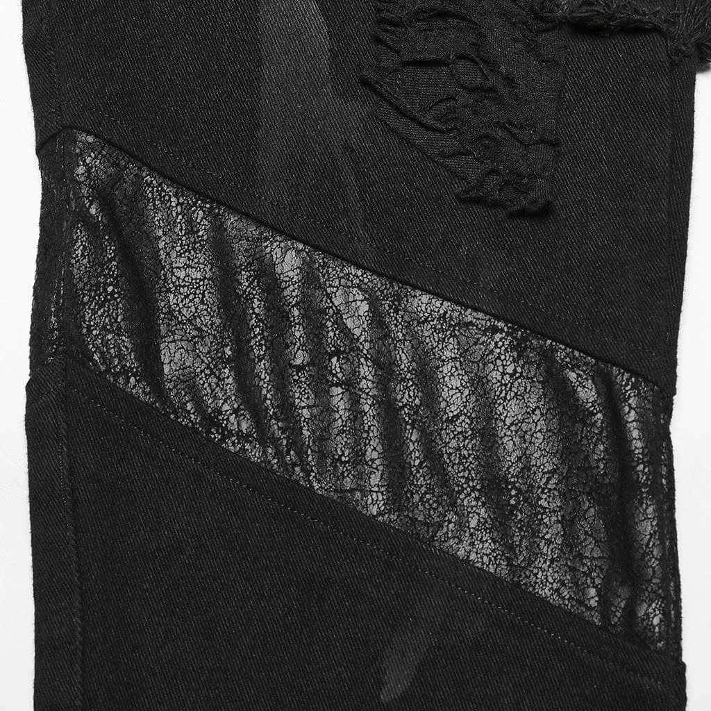 Men's Punk Distressed Pants
