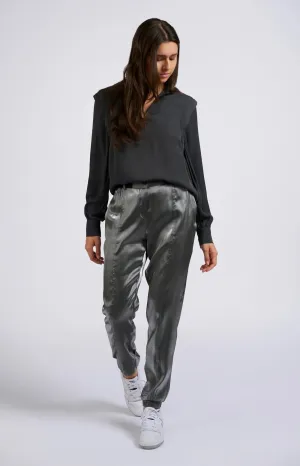 Metallic Trouser in Silver