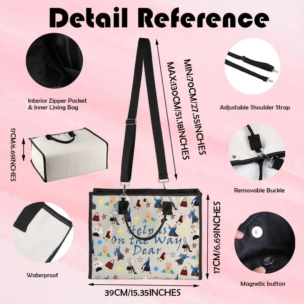 MNIGIU Mrs. Doubtfire Gift - Cosmetic Bag & Fans - Help Is On The Way