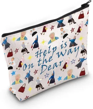MNIGIU Mrs. Doubtfire Inspired Gift Mrs. Doubtfire Cosmetic Bag Mrs. Doubtfire Fans Gift Help Is On The Way Dear (Way Dear Bag)