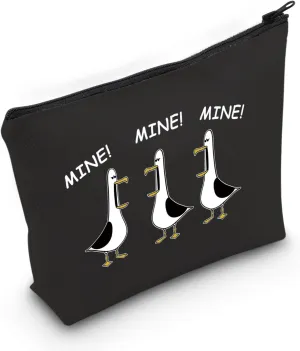 MNIGIU Nemo Seagull Cosmetic Bag Seagull Lovers Gifts Underwater Animal Gifts Seagull Souvenir Gift (MINE Black Bag)