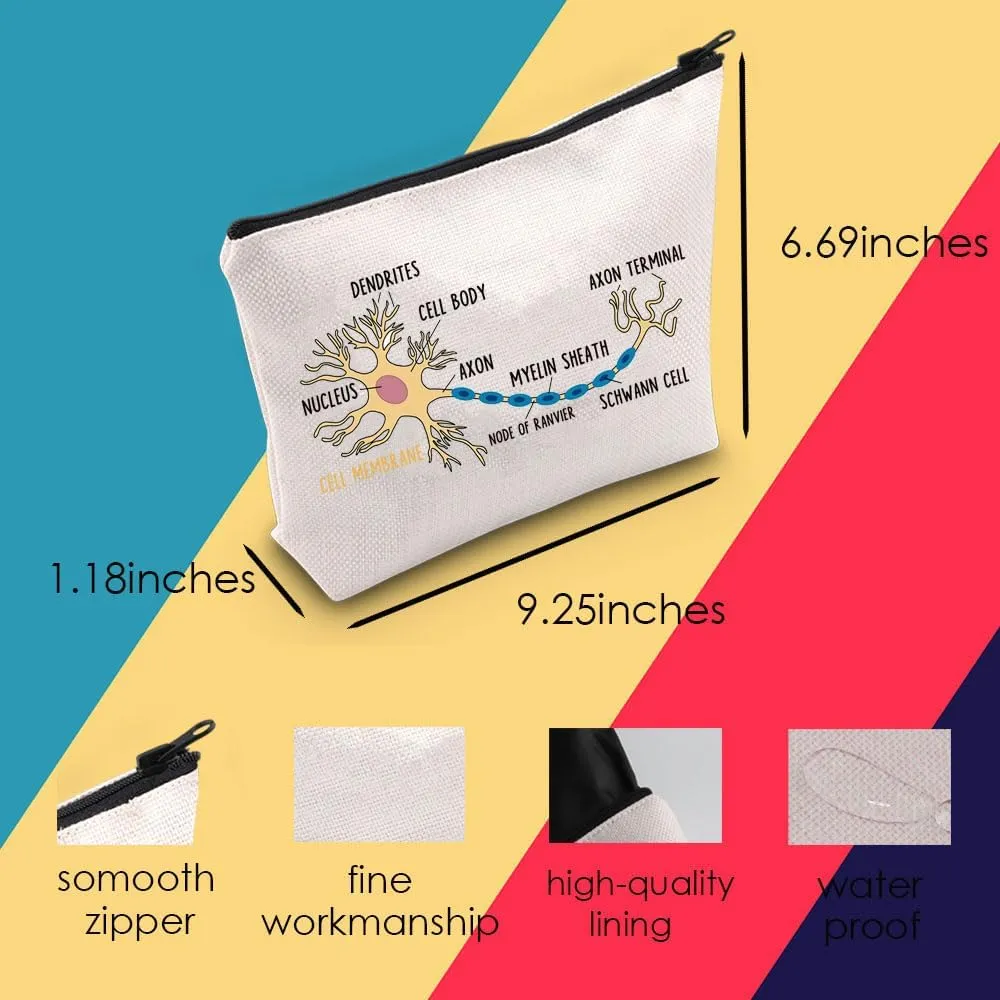 MNIGIU Neuroscience Cosmetic Bag Neurologist Gifts Neurology Graduation Gifts Neurology Lovers Gifts (Cell Bag)