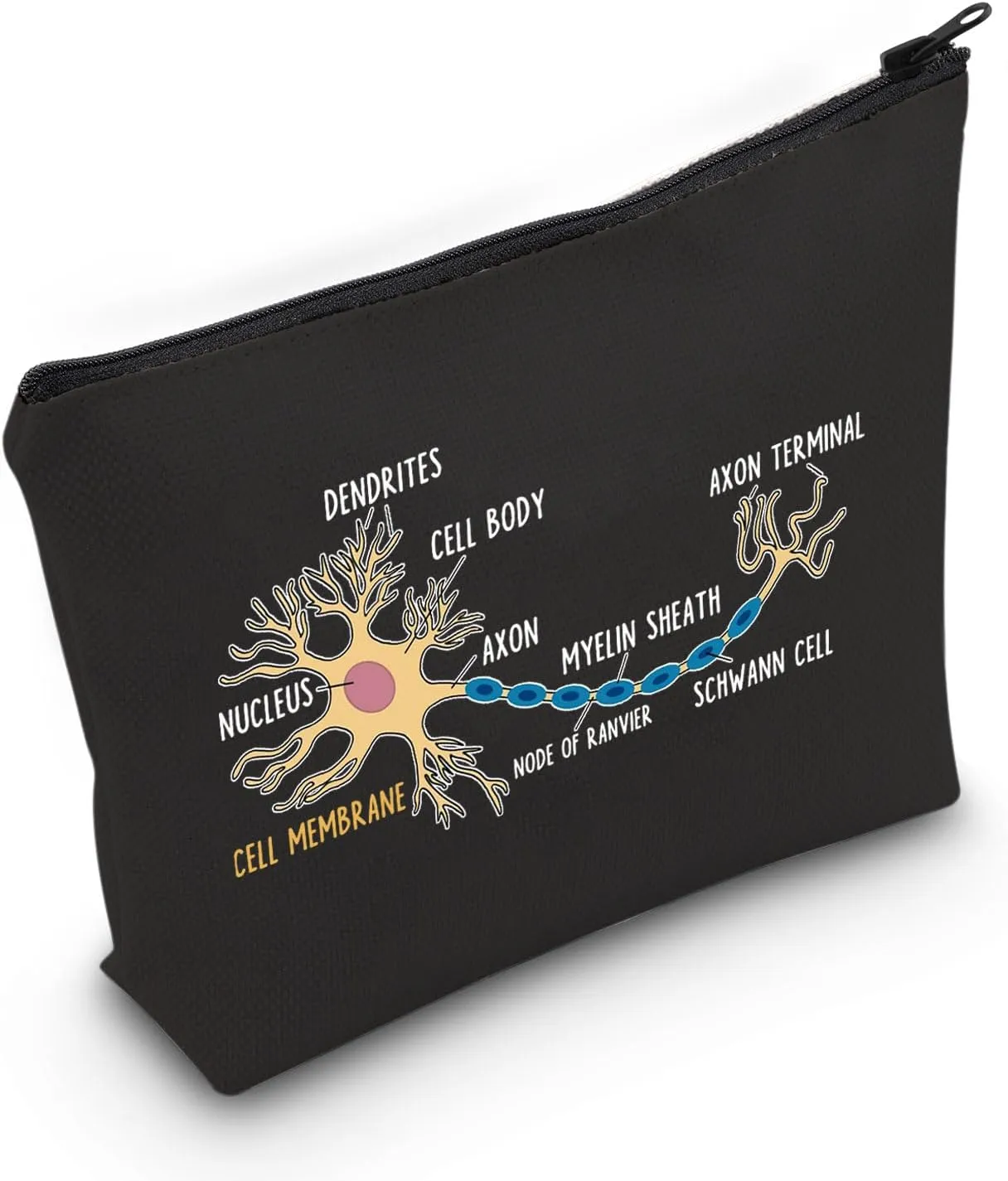 MNIGIU Neuroscience Cosmetic Bag Neurologist Gifts Neurology Graduation Gifts Neurology Lovers Gifts (Cell Black Bag)