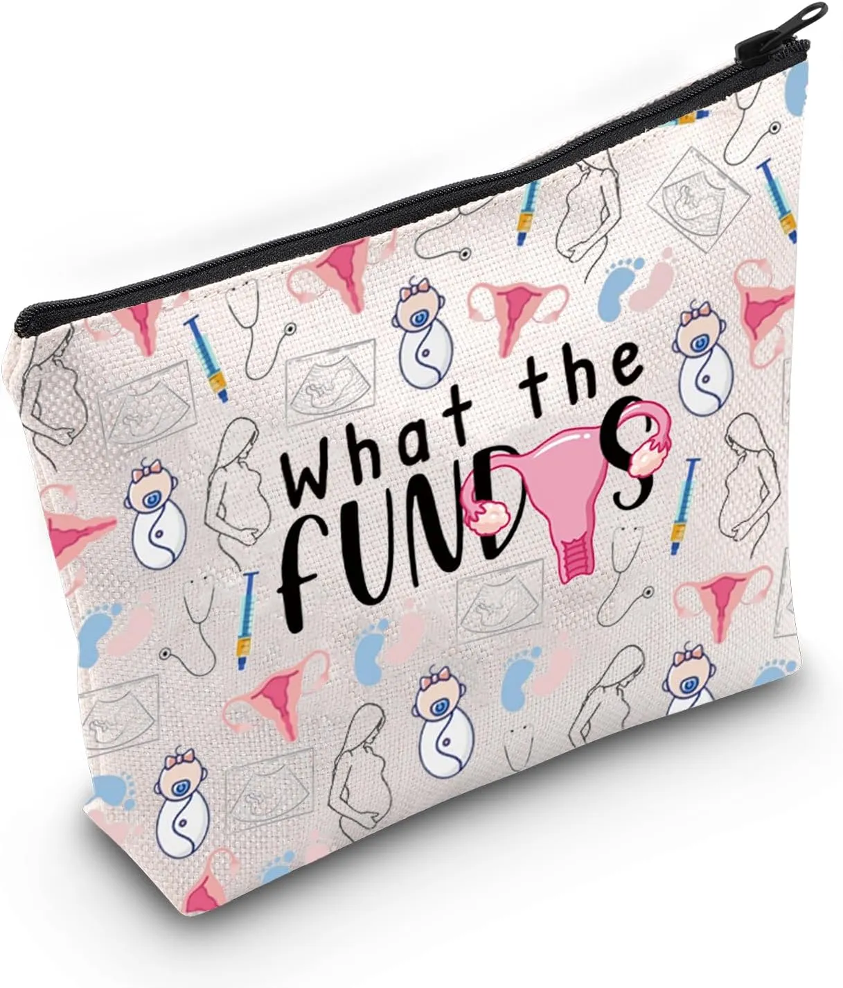 MNIGIU Postpartum Nurse Cosmetic Bag Labor And Delivery Nurse Gift Labor and Delivery Nurse Graduation Gift (What the Bag)