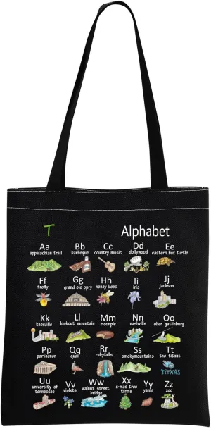 MNIGIU TN Canvas Tote Bag TN State Gift TN Eco Tote Bag Reusable Bag Welcome Bag
