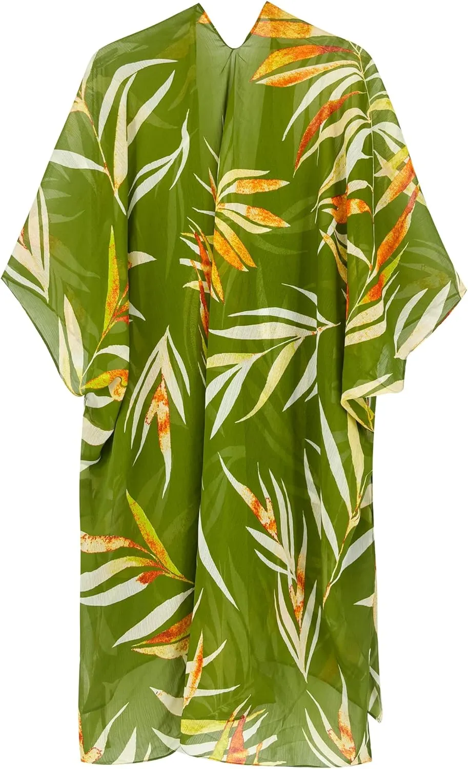 Moss Rose Women's Chiffon Long Kimono Beach Cover up for Summer Bathing Suits Cardigans Casual Loose Swimwear