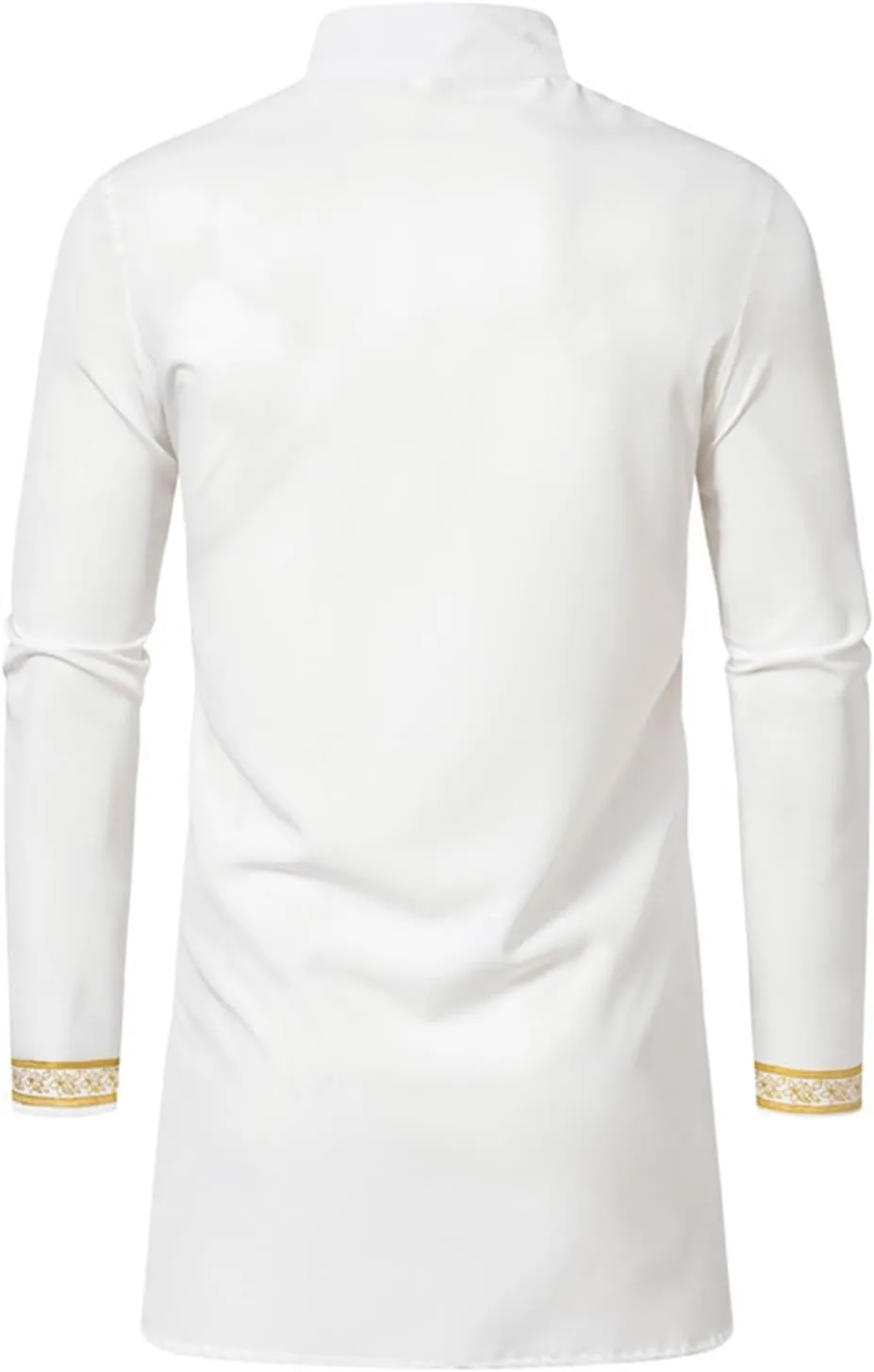 Muslim Clothes for Men 2 Piece Set Muslim Gown Shirt Set Graphic Casual Long Sleeve Kaftan Robe Henley Shirts & Pants