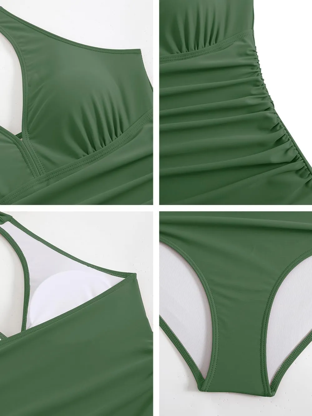 MZEAZRK One Piece Swimsuit Women Halter Backless Tummy Control Swimwear Vintage High Waisted Bathing Suit