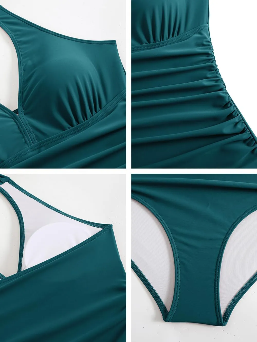 MZEAZRK One Piece Swimsuit Women Halter Backless Tummy Control Swimwear Vintage High Waisted Bathing Suit