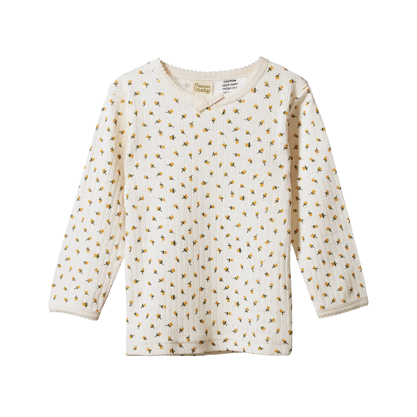 Nature Baby 2pc L/S Pointelle Pyjama Set Tulip Print