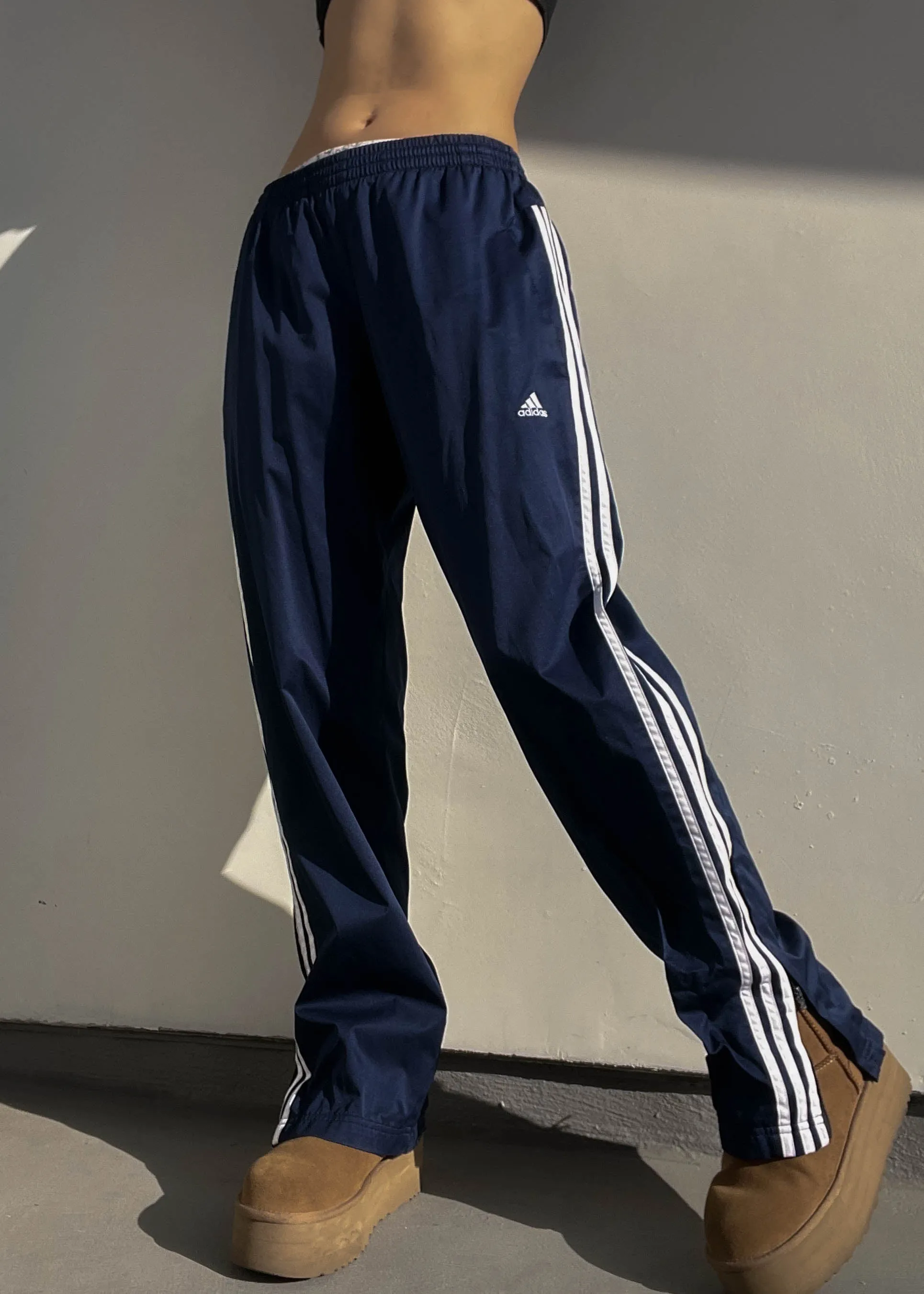 Navy & White Adidas Trackies (M)